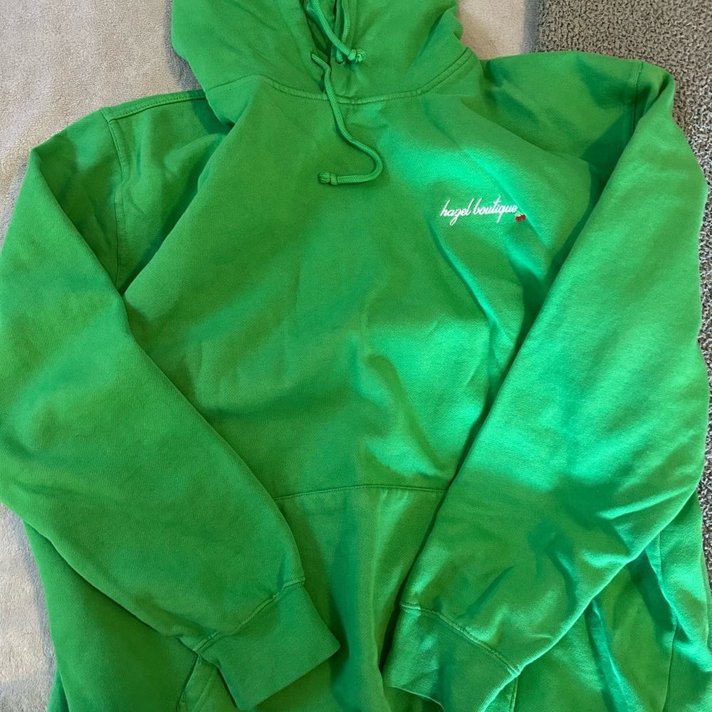 Hazel boutique green cherry sweat set